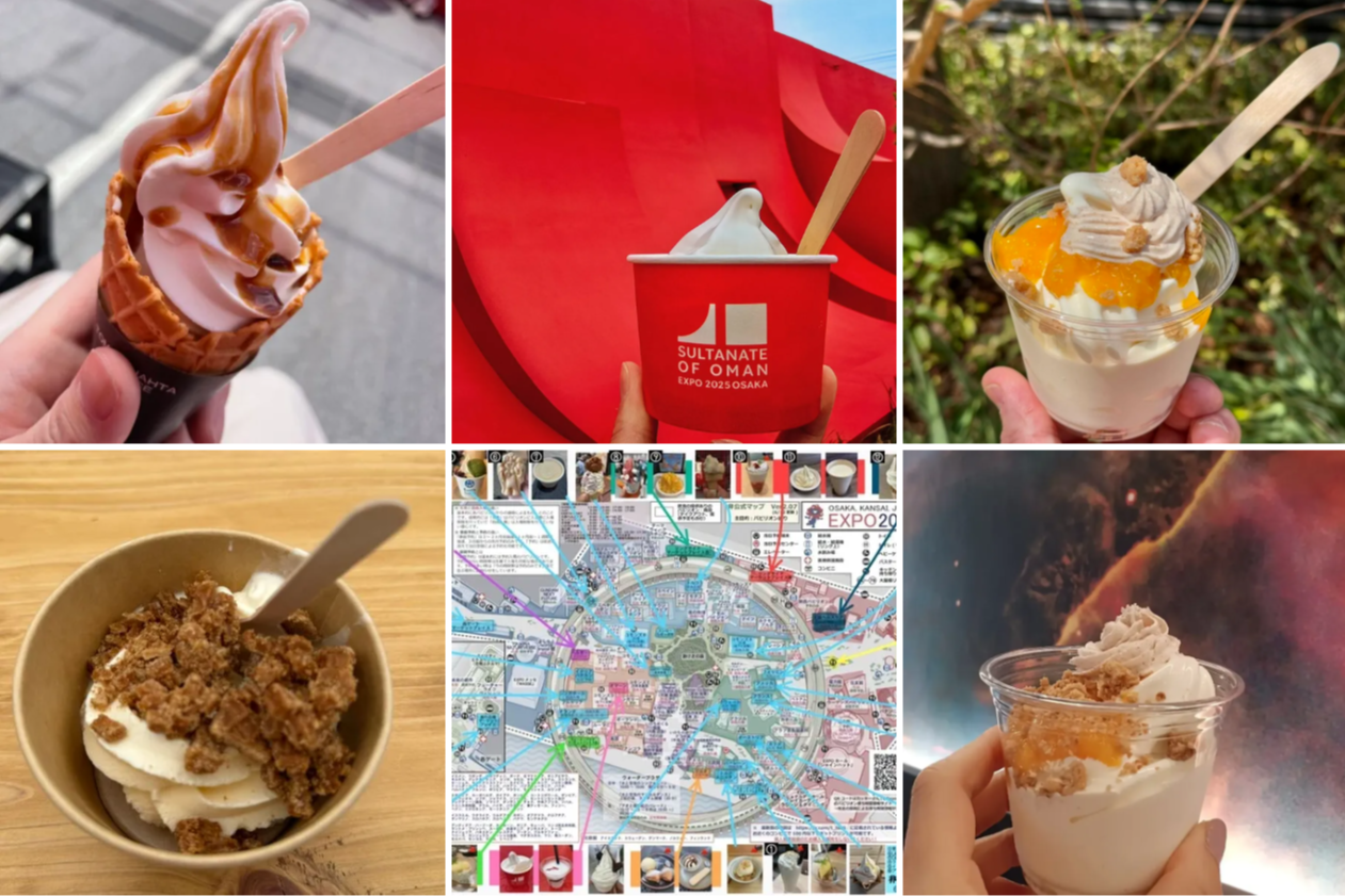 【大阪・関西万博】辻さん作！会場で万博会場アイスマップ完全ガイド│アイスが食べられる39か所が一目瞭然！おすすめ万博アイスTOP10もご紹介！