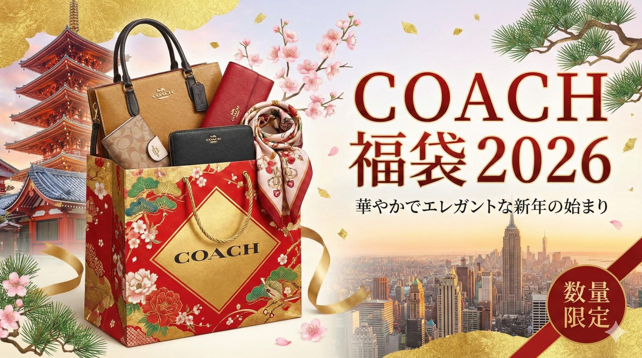【COACH(コーチ)福袋2026】予約&購入完全ガイド│2025年福袋との比較!│売り切れ情報やお得度、口コミ、抽選倍率・中身などを徹底比較!
