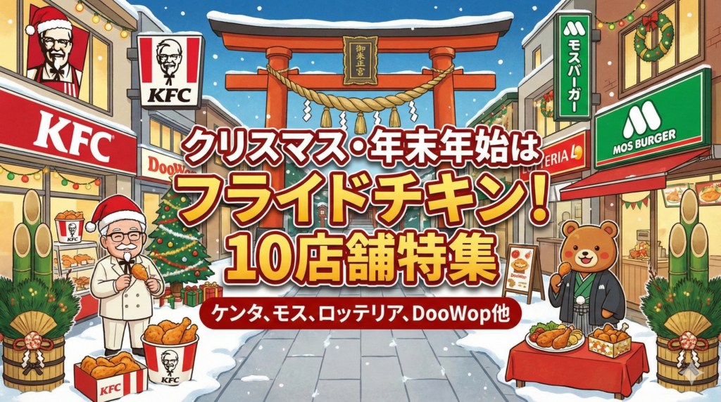 クリスマス2025や年末年始2026にフライドチキンが買える10店舗完全比較│店舗ごとの違いや特徴を徹底解説！［ケンタやモス、ロッテリアにDooWopまでご紹介！］