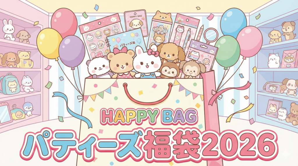 【パティズ福袋2026】中身ネタバレ！スイマーコラボやサンリオ16種のラインナップは？予約いつから・口コミ・販売店情報を徹底解説