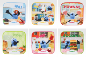 【パペットスンスン一番くじ】F賞タオル全6種のデザイン公開！選べる？サイズは？実写撮りおろしのラインナップと飾り方を徹底解説