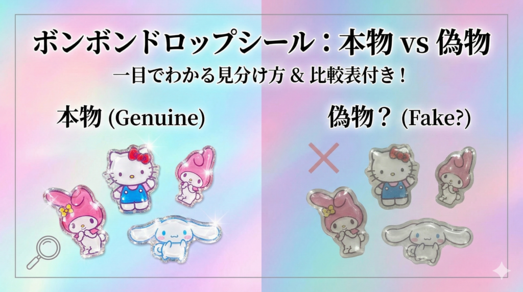 【ボンボンドロップシール】ボンドロの本物と偽物のわかりやすい見分け方とは？比較表付きで解説！