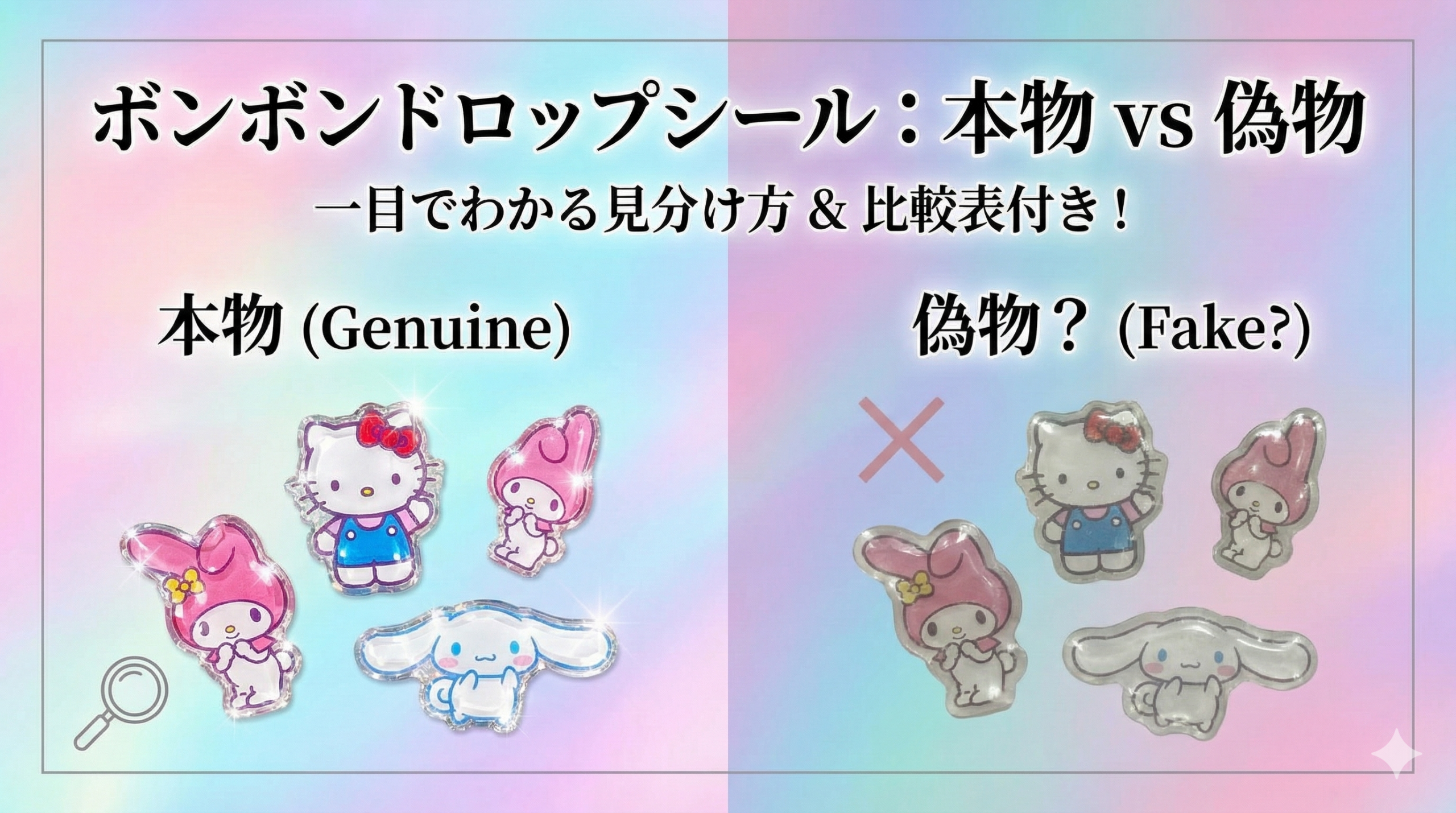 【ボンボンドロップシール】ボンドロの本物と偽物のわかりやすい見分け方とは？比較表付きで解説！