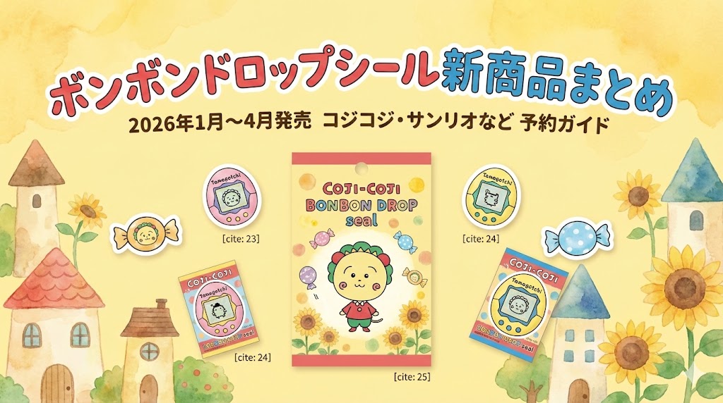 【2026年最新】ボンボンドロップシール新商品まとめ！コジコジやサンリオなど1月〜4月発売予定＆予約方法を完全ガイド