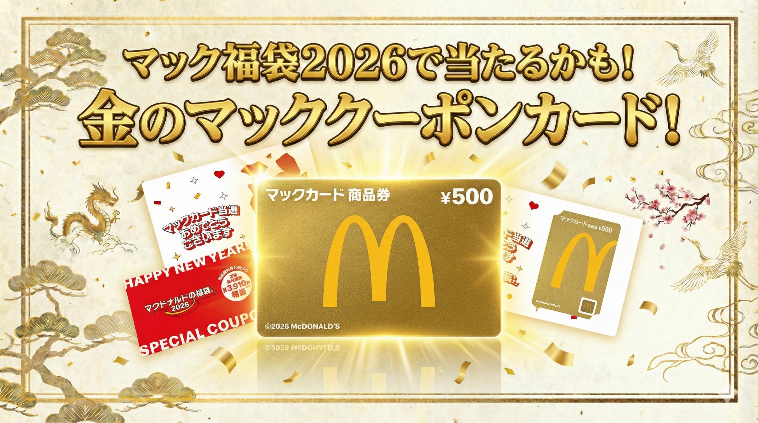 【マック福袋2026】Francfrancコラボの中身ネタバレ！クーポン券の注意点と「金のマックカード」当選確率まとめ