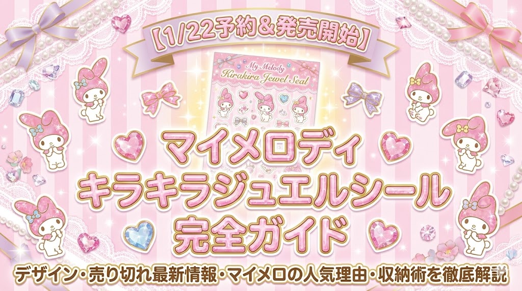 【1/22予約＆発売開始】マイメロディキラキラジュエルシール完全ガイド！デザインや売り切れ最新情報、マイメロの人気理由や収納術を徹底解説
