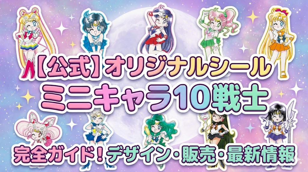 【セーラームーン公式】オリジナルシールミニキャラセーラー10戦士完全ガイド！デザインや登場キャラ、販売場所や売り切れ最新情報などご紹介！