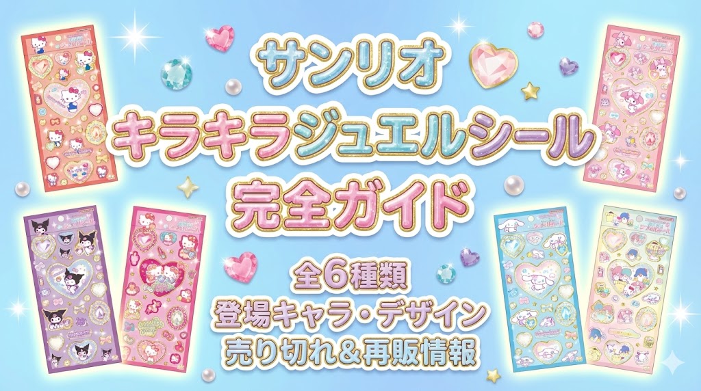 【サンスター】サンリオキラキラジュエルシール全6種類完全ガイド│登場キャラやデザイン、売り切れ＆再販最新情報を徹底解説！