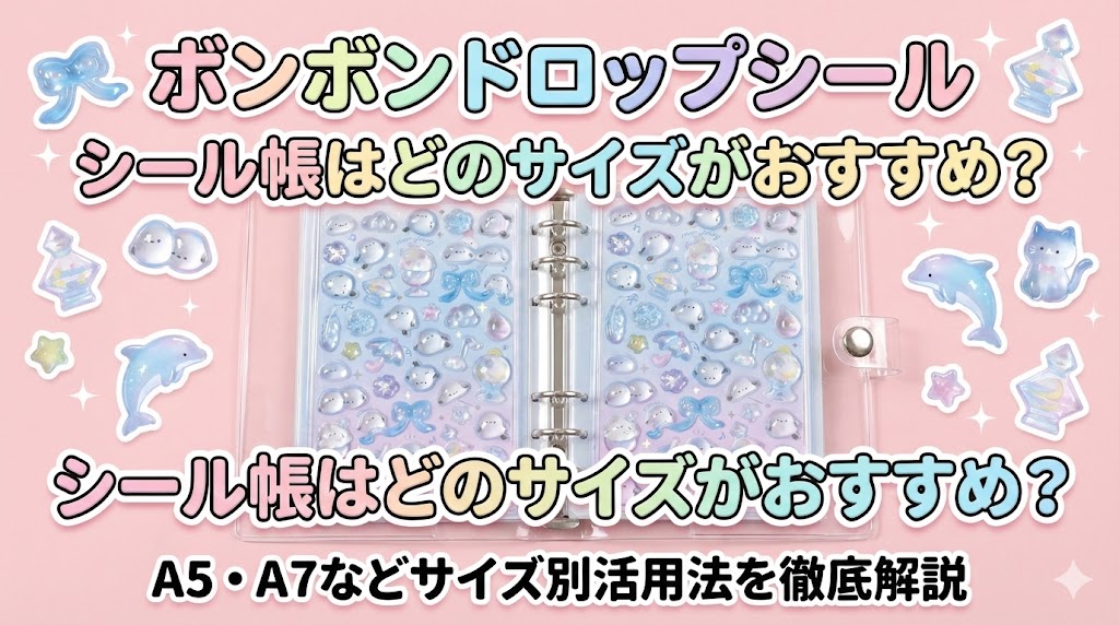 【ボンボンドロップシール】シール帳はどのサイズがおすすめ？A5・A7などサイズ別の特徴や活用法を徹底解説