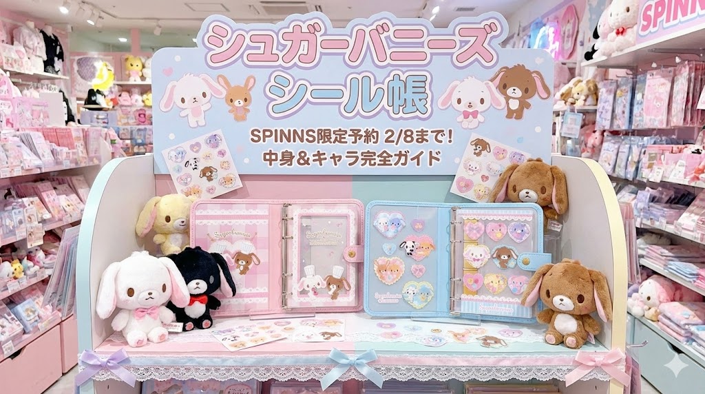 【シュガーバニーズ2026】シール帳の予約は2/8まで！SPINNS限定バインダーの中身やキャラ、購入方法を完全ガイド