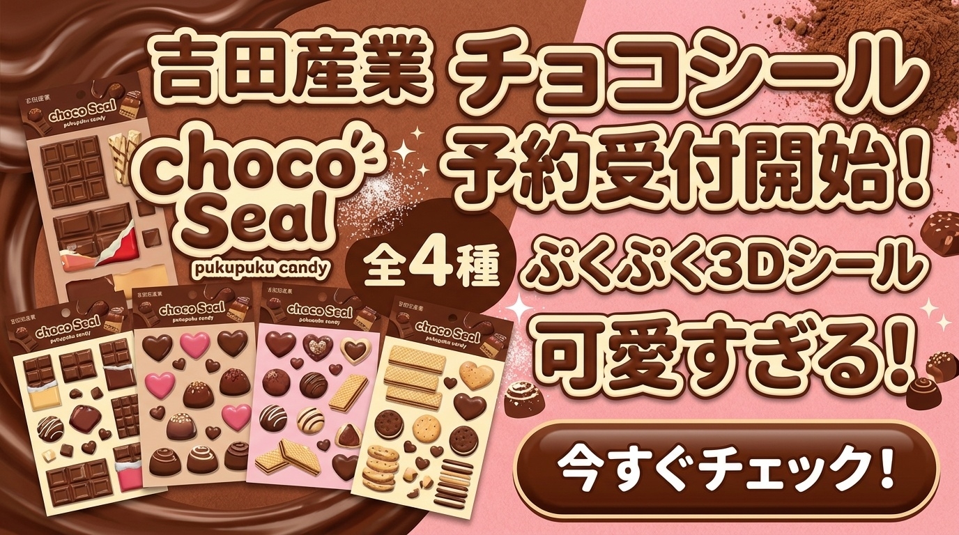 【吉田産業】ちょこシール予約販売開始！まるで本物のチョコ？人気の理由と最新ラインナップ・口コミまで徹底解説