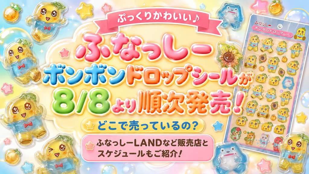 ふなっしーボンボンドロップシールが8/8より順次発売！どこで売っているの？ふなっしーLANDなど販売店とスケジュールもご紹介！
