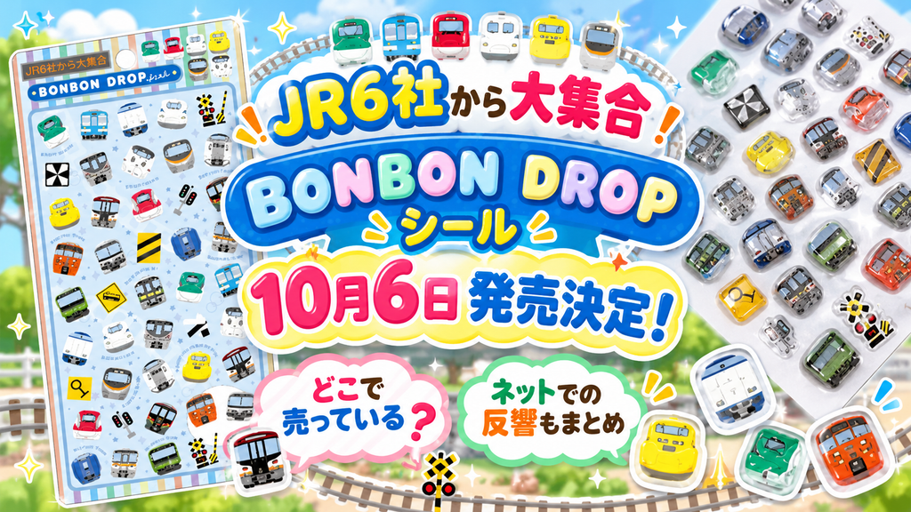 【JR6社から大集合】BONBON DROPシールが10月6日発売決定！どこで売っている？ネットでの反響もまとめ